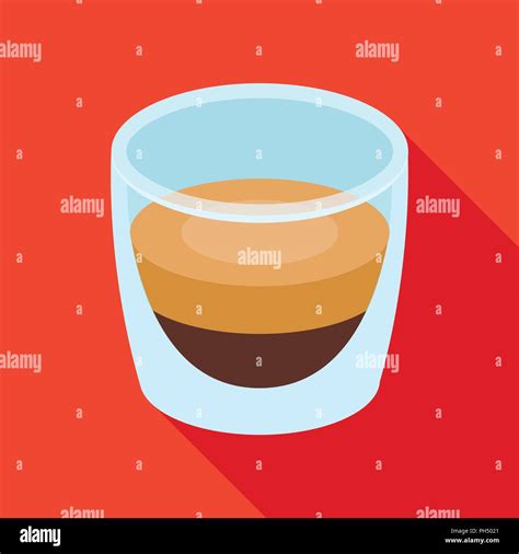 Ristretto Glassdifferent Types Of Coffee Single Icon In Flat Style