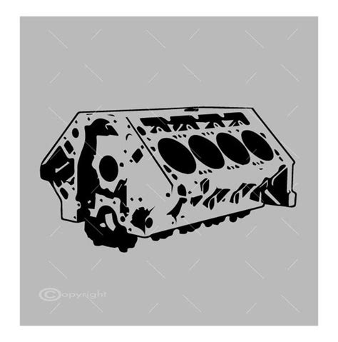 Engine Block Vector Images Svg Files Digital Cutting Files Ai Etsy