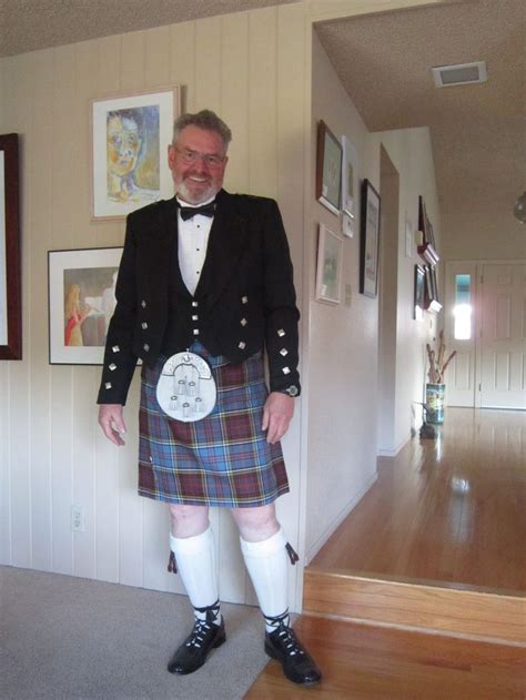 Anderson Clan Kilt Model Bob Dressed In His Formal Anderson Kilt Men