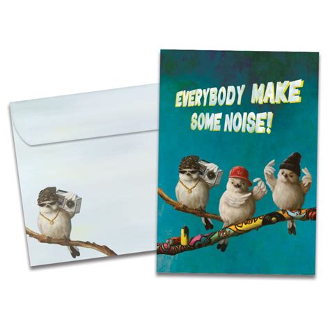 Make Some Noise Birthday Greeting Card 6 Pack Tree Free Greetings