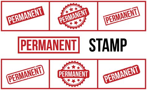 Permanent Rubber Stamp Set Vector Vector Art At Vecteezy