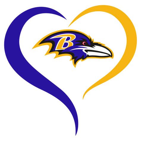 Baltimore Ravens Logo Svg Baltimore Ravens Heart Nfl Svg Cut File