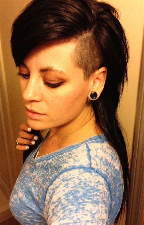 Pin By Louise Evans On Coloured Shaved And Awesome Hair Undercut Long Hair Shaved Side