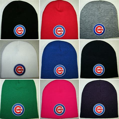 Chicago Cubs Beanie ~SKULL CAP ~HAT ~PRIMARY MLB PATCH/LOGO ~11 Cool
