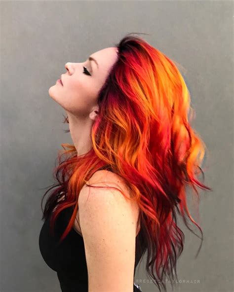 Pin By Amy Meyer On Beauty Fire Ombre Hair Fire Hair Fire Hair Color