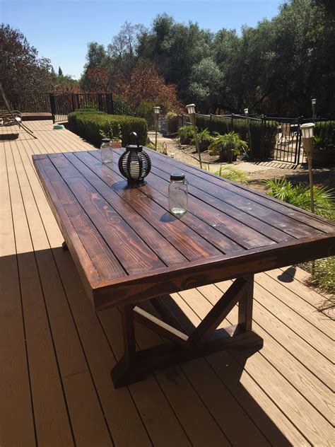 Diy Large Outdoor Dining Table Outdoor Wood Table