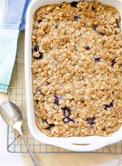 Overnight Blueberry Baked Oatmeal Flavor The Moments