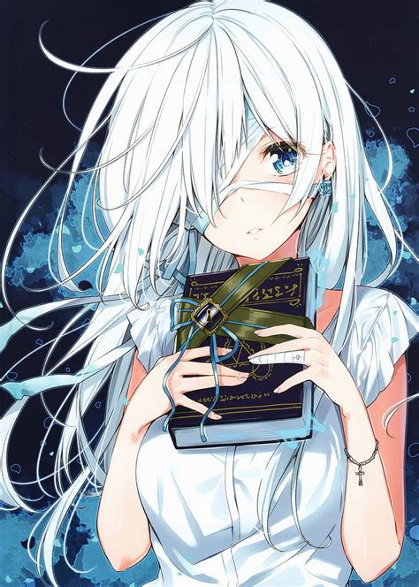 Anime Girl With White Hair And Blue Eyes Tumblr