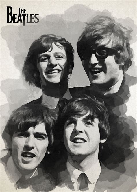 The Beatles Music Poster Print Metal Posters Em 2020 Fotos