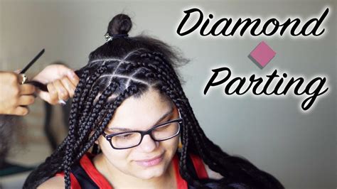 Diamond Parting For Box Braids Youtube