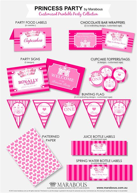 Printable Princess Birthday Party Invitations Kits Kootationcom Party