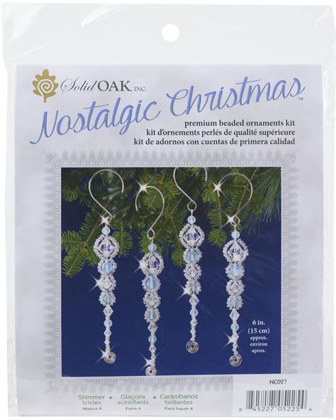 Solid Oak Nostalgic Christmas Beaded Crystal Ornament Kit Shimmer