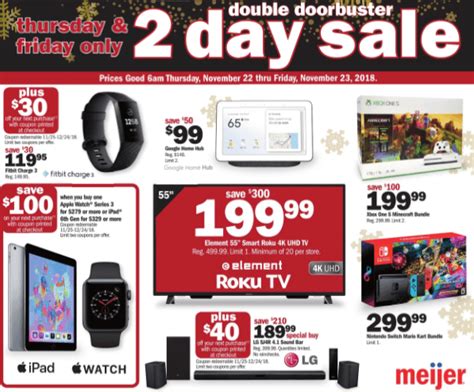 Meijer Black Friday Ad November 22 23 2018 • Bargains To Bounty