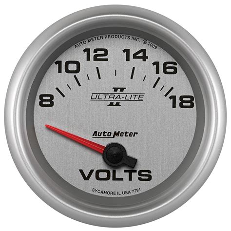 Auto Meter 7791 2 58 Voltmeter 8 18v Ultra Lite Ii Thmotorsports