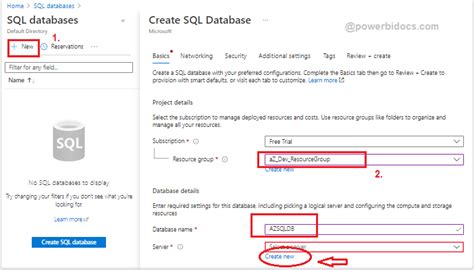 Create Azure Sql Database In Azure Portal Power Bi Docs