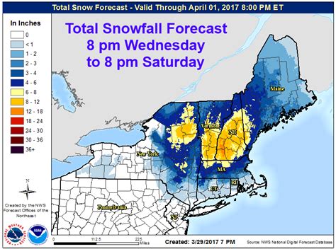 East Coast Storm Watch Out Ny Vt Nh Me And Ma 6 12 Of Snow For