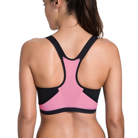 Womens High Impact Padded Racerback Ultra Support Cool Pro Sports Bra