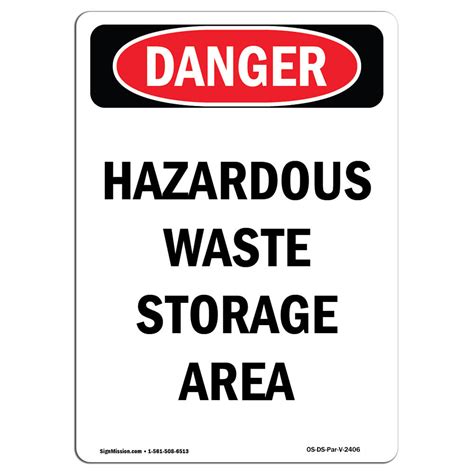 SignMission Hazardous Waste Storage Area Danger Sign Wayfair