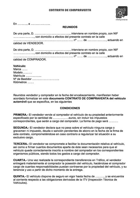 Contrato Venta Sobre Muestras Contrato De Compraventa Contrato Hot