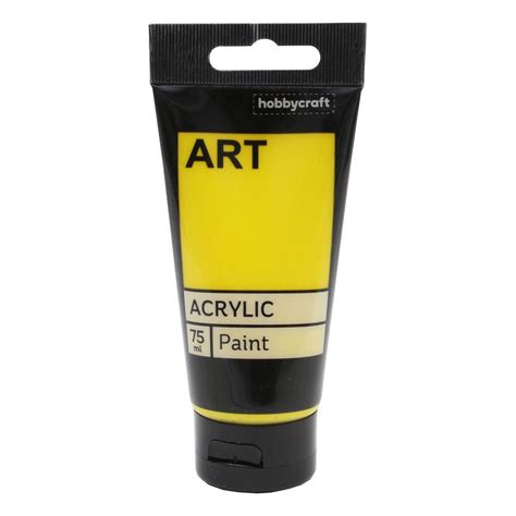 Primary Yellow Art Acrylic Paint 75ml Hobbycraft