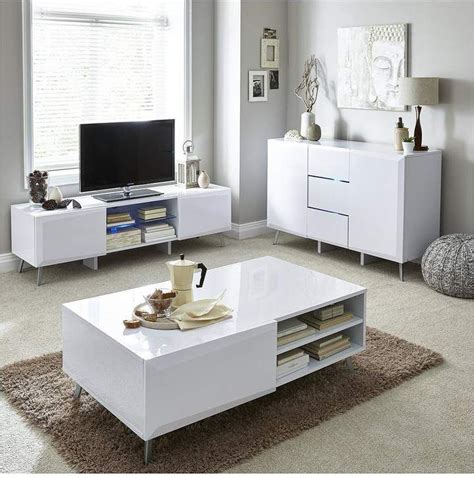 Glossy furniture always looks stylish and has our white gloss coffee tables can be teamed with most other white gloss furniture although if they are part of a collection why not match the pieces to. Xander High Gloss Coffee Table | Coffee table, Tv stand ...