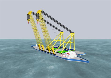 Offshore Crane Vessel Calm Oceans