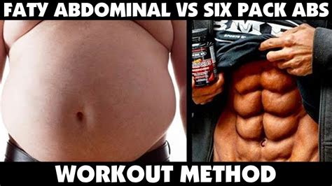 Faty Abdominal Area Vs Six Pack Abs Workout Method Youtube
