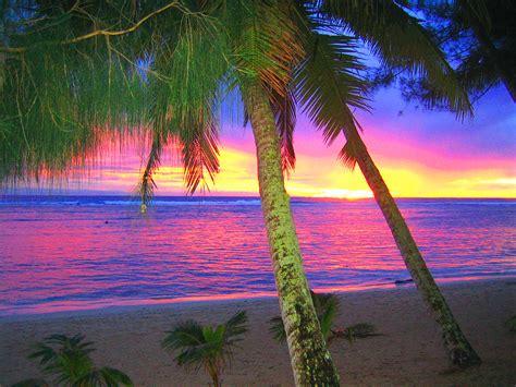 Rarotonga Sunset On Cook Island Olga Nz Flickr