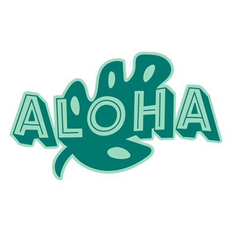 Aloha Hawaiian Lettering Transparent Png And Svg Vector File
