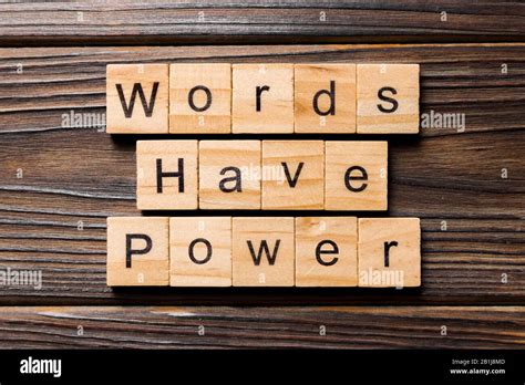 Words Have Power Word Written On Wood Block Words Have Power Text On