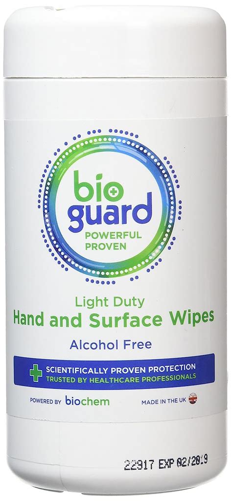 Bioguard Hw200 Light Duty Disinfectant Hand And Surface Wipes Pack Of