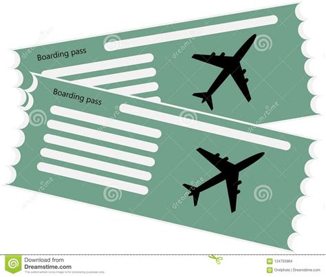 Airline Boarding Pass Ticket Stock Vector Illustration Of Economy