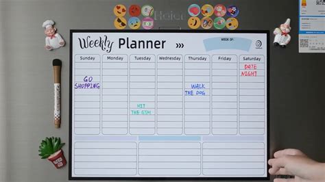 106 3 Magnet Weekly Planner Paper Magnetic Dry Erase Weekly Calendar