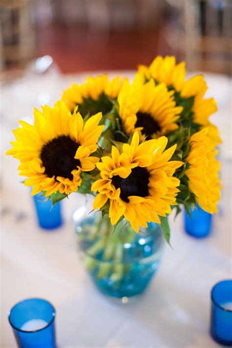 Inexpensive Wedding Centerpiece Ideas With Sunflowers 600×900