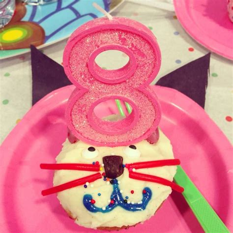 My Daughters Cat Themed 8th Birthday Party Birthday Girls Cupcake