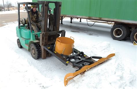 Forklift Snow Plow Blade Hd Platforms And Ladders