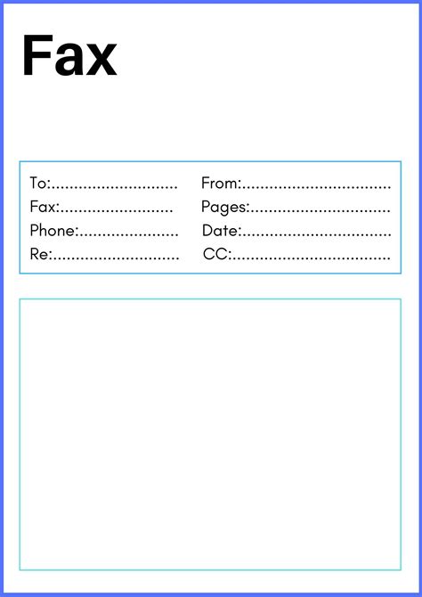 Free Printable Fax Cover Sheet Template