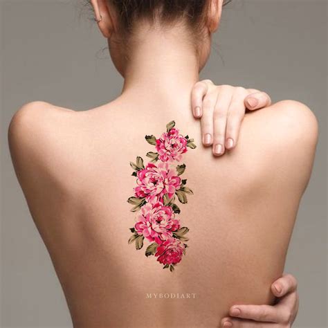 Pretty Flower Tattoos Temporary Henna Tattoos Removable Tattoos Vintage Flower Tattoos