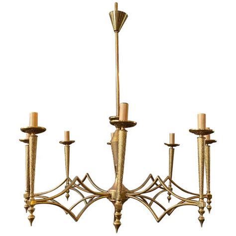 Stilnovo Mid Century Modern Brass 16 Light Sputnik Chandelier Circa