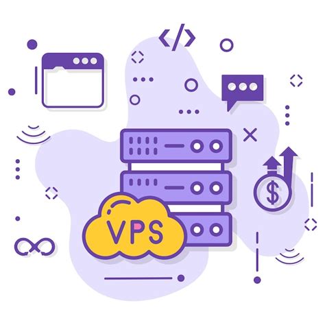 Premium Vector Cloud Virtual Private Server Or Vps Concept