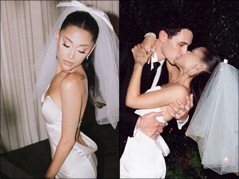 Ariana Grandes Wedding Photos With Dalton Gomez Break Internet Instagram Post Receives Over 7