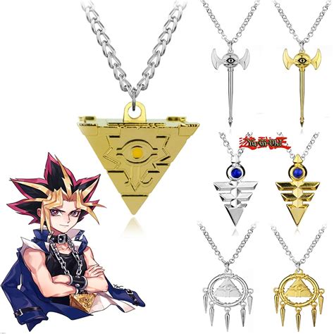 Anime Yu Gi Oh Millenium Puzzle Necklace 3d Yugioh Pendant Necklace Long Chain Cosplay Jewelry
