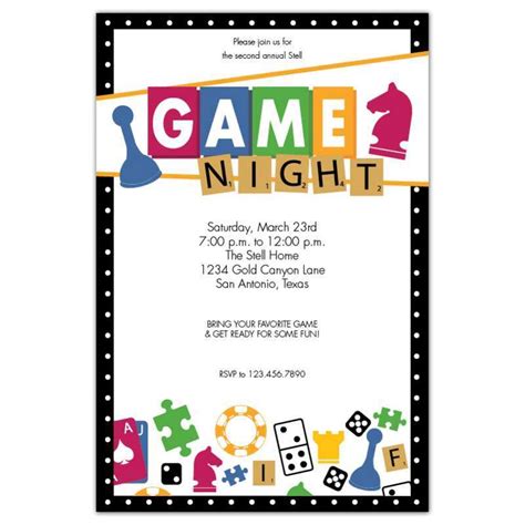 42 How To Create Game Night Party Invitation Template Layouts For Game