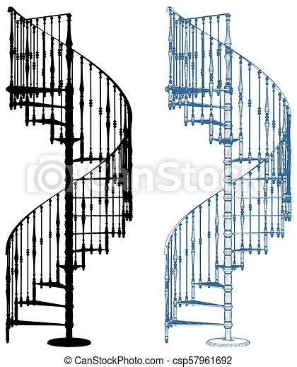 Spiral staircase isolated on ... Spiral staircase isolated on white ...