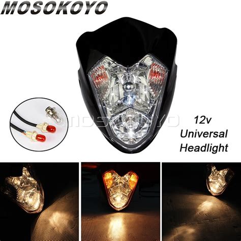 Naked Racing Bike Motorcycles Headlight Side Bulb Head Lamp For Suzuki