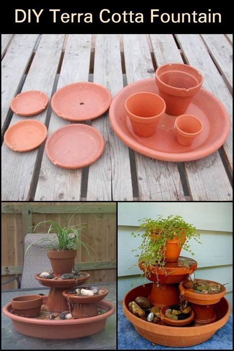 Turn A Few Flower Pots Into This Attractive Terra Cotta Fountain Thats