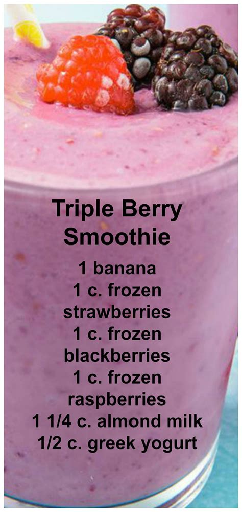 Triple Berry Smoothie Is Triple The Fun Recipe Smoothie Drink