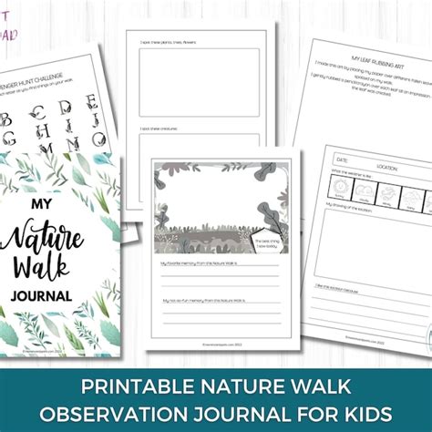 Nature Journal Printable Etsy