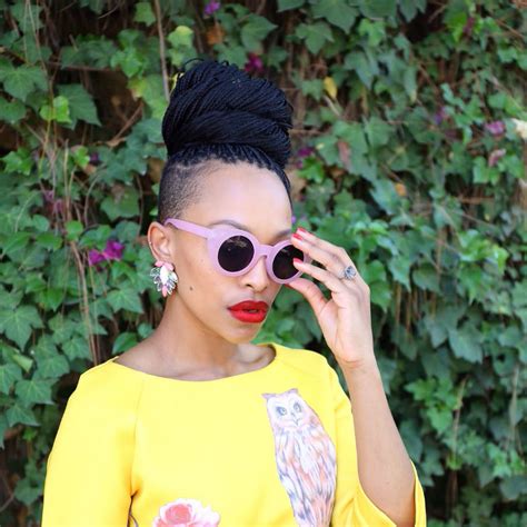 Shaved sides with burgundy updo. 12 of the Dopest Box Braids on Pinterest | Un-ruly