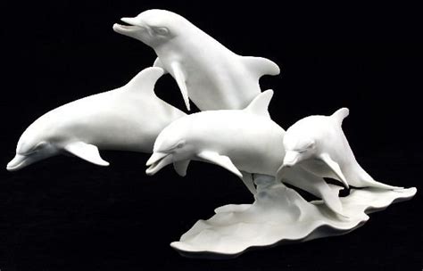 Kaiser Porcelain White Bisque Dolphins Lot 33121